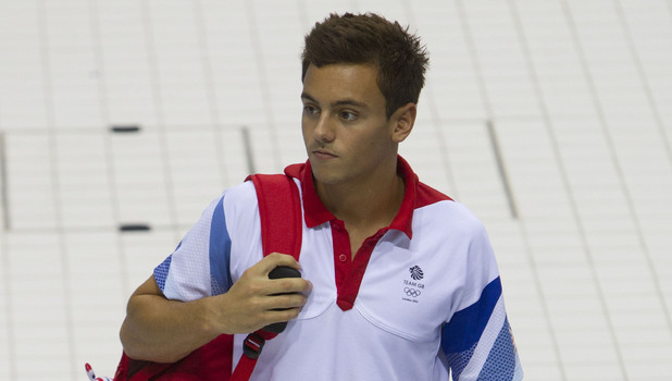 Tom Daley and members of the Olympic Team GB Diving Team Training at the Olympic Aquatics Centre, London, Britain - 16 Jul 2012