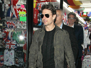 Tom Cruise leaves Chinawhite via a shop in busy Oxford Street after watching son Connor Cruise Djing at the nightclub London, England - 24.08.12 Mandatory Credit: WENN.com