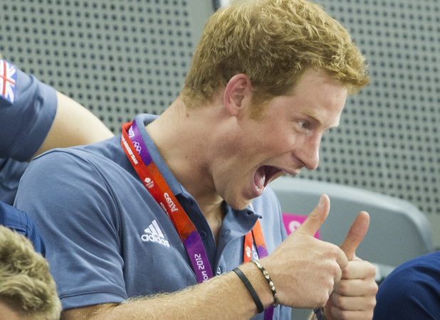 Prince Harry with thumbs up