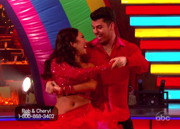 Cheryl Burke and Rob Kardashian
ABC's Dancing with the Stars, season 13, episode 17
The Semi-Finals: Each couple must perform three dances
USA - 14.11.11
Supplied by WENN.comWENN does not claim any ownership including but not limited to Copyright or License in the attached material. Any downloading fees charged by WENN are for WENN's services only, and do not, nor are they intended to, convey to the user any ownership of Copyright or License in the material. By publishing this material you expressly agree to indemnify and to hold WENN and its directors, shareholders and employees harmless from any loss, claims, damages, demands, expenses (including legal fees), or any causes of action or allegation against WENN arising out of or connected in any way with publication of the material.