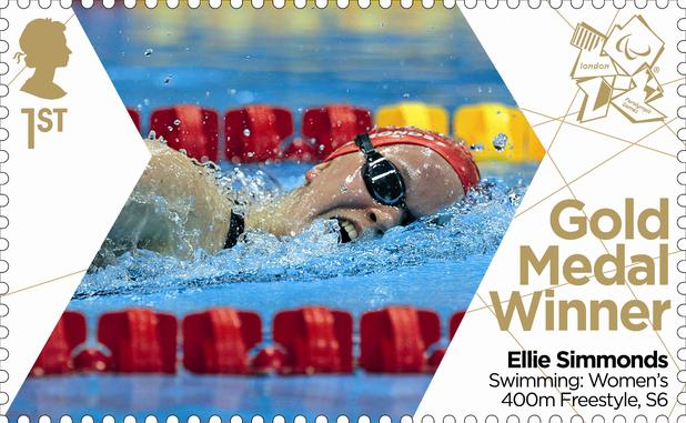 Paralympic gold medal winner Ellie Simmonds' stamp