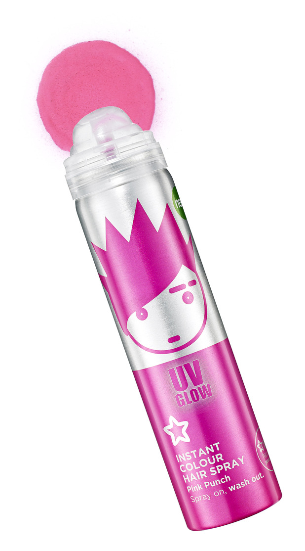 Instant Colour Hair Spray in Pink Punch, £2.05, Superdrug Reveal