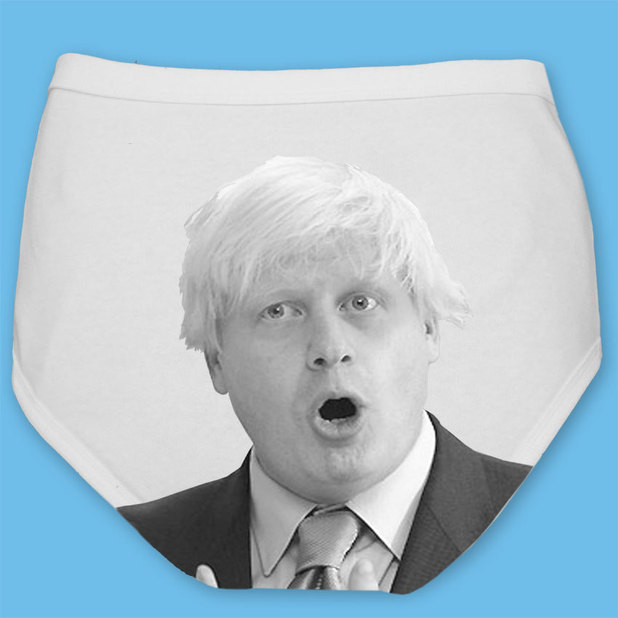 Boris Johnson and other politicians faces on pants