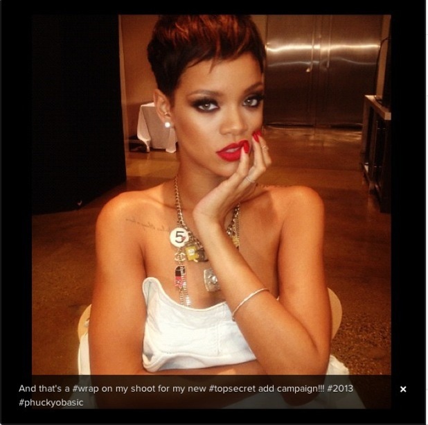 Rihanna on a new photo shoot