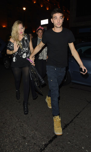 Tom Parker seen with his girlfriend Kelsey Hardwick arriving at Mahiki nightclub - 18.6.2013