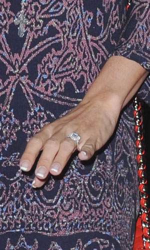 Ashley Tisdale flashes engagement ring at The Fourth Season Premiere of Walking Dead, LA, 3 October 2013