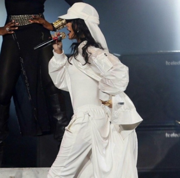 Rihanna performs in Abu Dhabi, October 20, 2013.