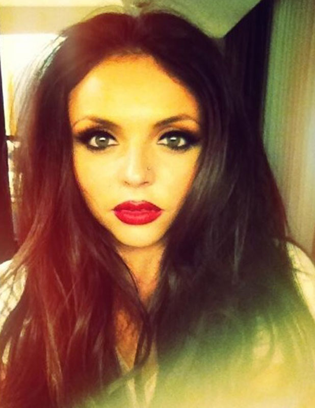 Jesy Nelson of Little Mix pierces her nose, 24 January 2014