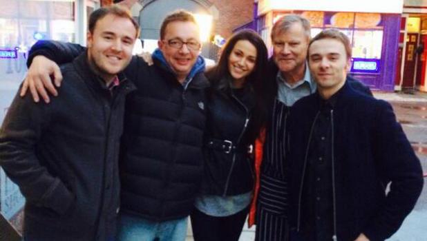 Michelle Keegan films one of her final scenes on the set of Coronation Street (16 April).