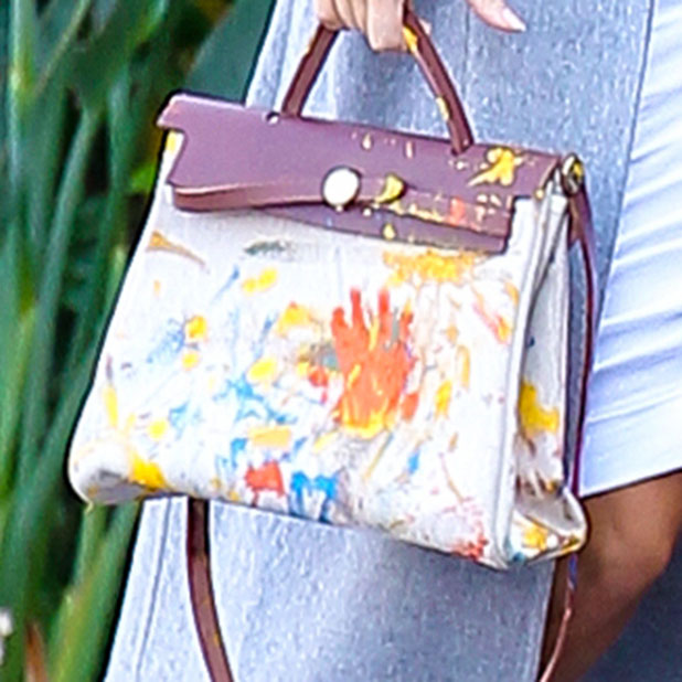 kim kardashian hand painted hermes bag