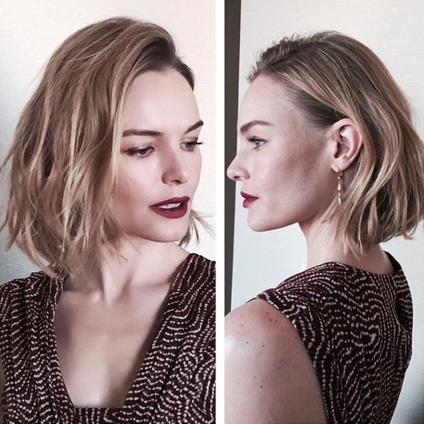 Kate Bosworth gets a new bob haircut, courtesy of hairdresser Harry ...