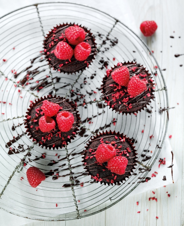 Chocolate, Beetroot and Raspberry Cupcakes picture to accompany recipe