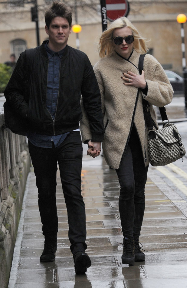 Fearne Cotton holds hands with fiancé Jesse Wood outside Radio 1 ...