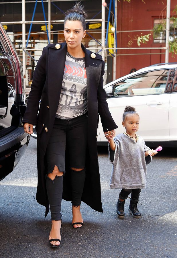 Kim along with North West